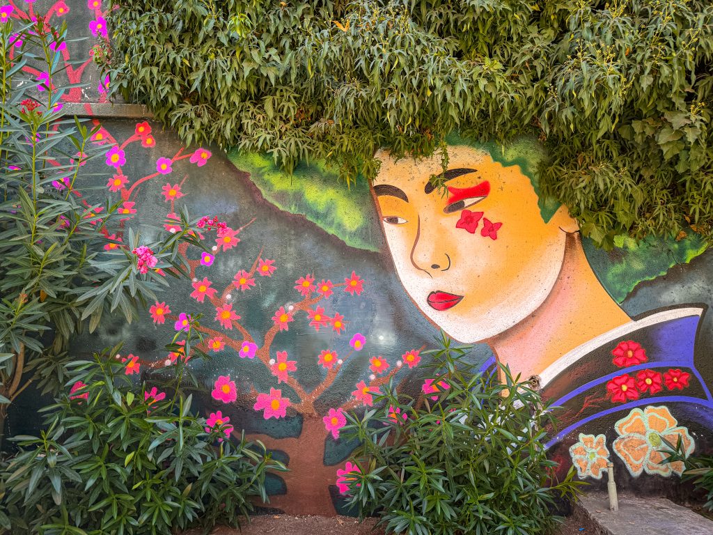 Colorful mural in Providencia, Santiago Chile